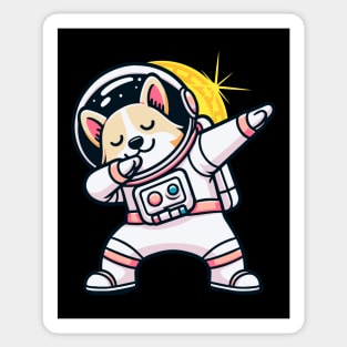 Total Solar Eclipse 2024 Shiba Inu Dabbing Sticker